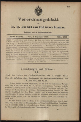 Verordnungsblatt des K.K. Justizministeriums