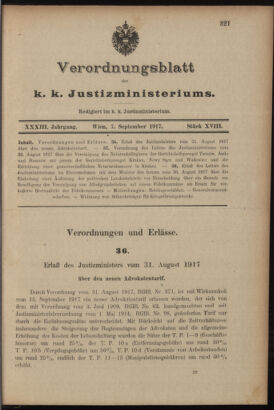 Verordnungsblatt des K.K. Justizministeriums