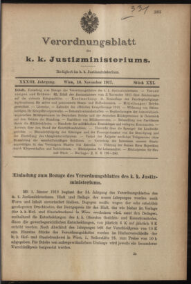 Verordnungsblatt des K.K. Justizministeriums