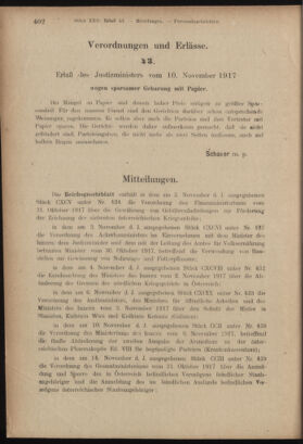 Verordnungsblatt des K.K. Justizministeriums 19171129 Seite: 4