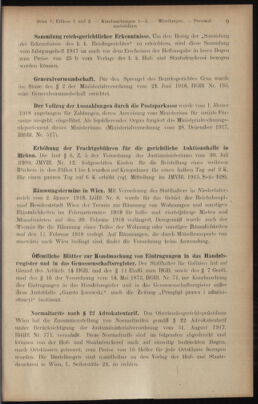 Verordnungsblatt des K.K. Justizministeriums 19180122 Seite: 49