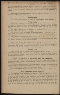 Verordnungsblatt des K.K. Justizministeriums 19180122 Seite: 74