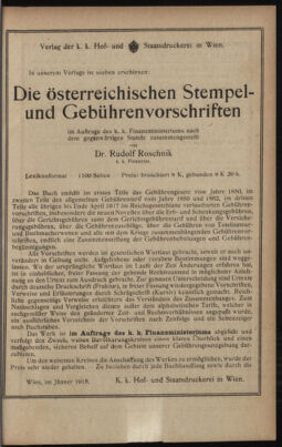 Verordnungsblatt des K.K. Justizministeriums 19180122 Seite: 79