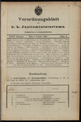 Verordnungsblatt des K.K. Justizministeriums