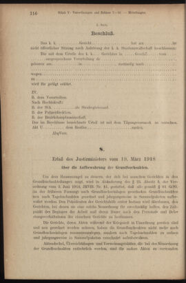 Verordnungsblatt des K.K. Justizministeriums 19180403 Seite: 4