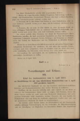 Verordnungsblatt des K.K. Justizministeriums 19180404 Seite: 6