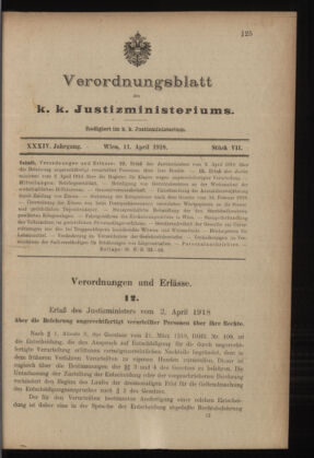 Verordnungsblatt des K.K. Justizministeriums