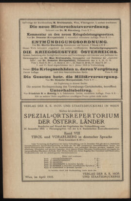 Verordnungsblatt des K.K. Justizministeriums 19180427 Seite: 24