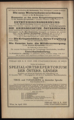 Verordnungsblatt des K.K. Justizministeriums 19180427 Seite: 48