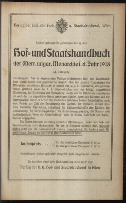 Verordnungsblatt des K.K. Justizministeriums 19180518 Seite: 47