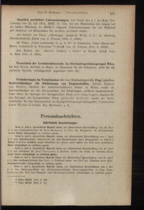 Verordnungsblatt des K.K. Justizministeriums 19180518 Seite: 9