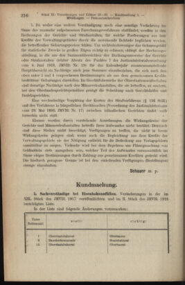 Verordnungsblatt des K.K. Justizministeriums 19180615 Seite: 14