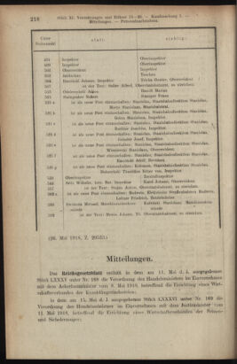 Verordnungsblatt des K.K. Justizministeriums 19180615 Seite: 16