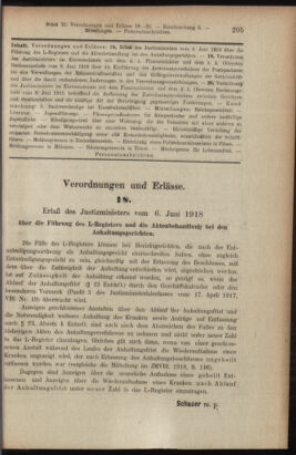 Verordnungsblatt des K.K. Justizministeriums 19180615 Seite: 3