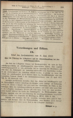 Verordnungsblatt des K.K. Justizministeriums 19180615 Seite: 35