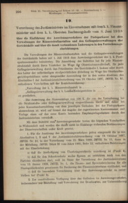 Verordnungsblatt des K.K. Justizministeriums 19180615 Seite: 36