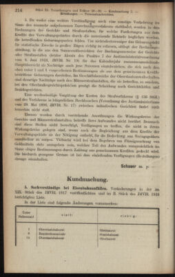 Verordnungsblatt des K.K. Justizministeriums 19180615 Seite: 46