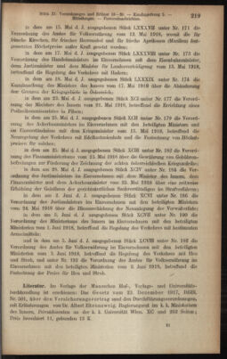 Verordnungsblatt des K.K. Justizministeriums 19180615 Seite: 49