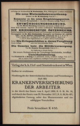 Verordnungsblatt des K.K. Justizministeriums 19180615 Seite: 64