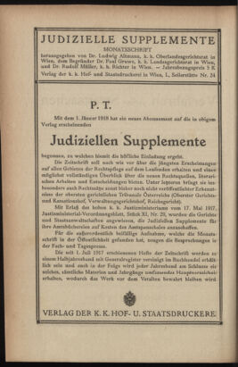 Verordnungsblatt des K.K. Justizministeriums 19180727 Seite: 22