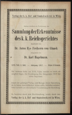 Verordnungsblatt des K.K. Justizministeriums 19180727 Seite: 47