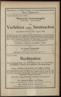 Verordnungsblatt des K.K. Justizministeriums 19180817 Seite: 39