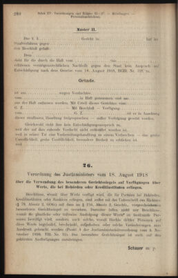 Verordnungsblatt des K.K. Justizministeriums 19180901 Seite: 32