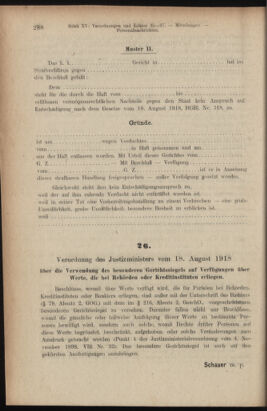 Verordnungsblatt des K.K. Justizministeriums 19180901 Seite: 4