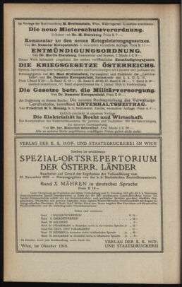 Verordnungsblatt des K.K. Justizministeriums 19181017 Seite: 34