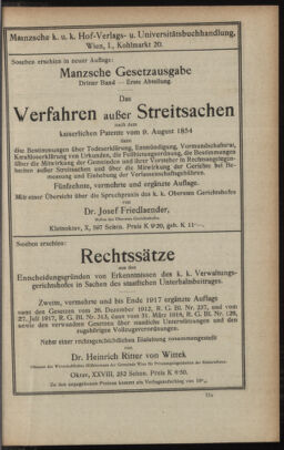 Verordnungsblatt des K.K. Justizministeriums 19181017 Seite: 35