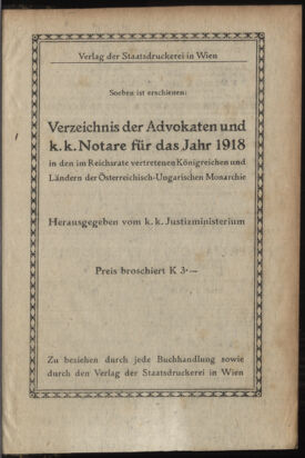 Verordnungsblatt des K.K. Justizministeriums 19181112 Seite: 7