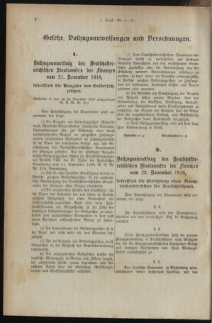 Verordnungsblatt für den Dienstbereich des österreichischen Bundesministeriums für Finanzen 19181216 Seite: 2