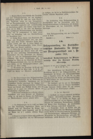 Verordnungsblatt für den Dienstbereich des österreichischen Bundesministeriums für Finanzen 19181216 Seite: 7