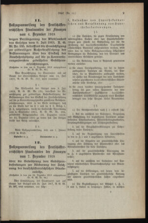 Verordnungsblatt für den Dienstbereich des österreichischen Bundesministeriums für Finanzen 19181216 Seite: 9