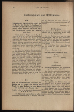 Verordnungsblatt für den Dienstbereich des österreichischen Bundesministeriums für Finanzen 19181227 Seite: 12