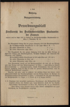 Verordnungsblatt für den Dienstbereich des österreichischen Bundesministeriums für Finanzen 19181227 Seite: 17