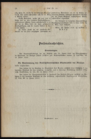 Verordnungsblatt für den Dienstbereich des österreichischen Bundesministeriums für Finanzen 19190127 Seite: 6