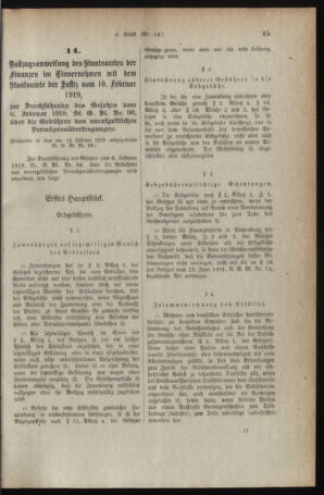 Verordnungsblatt für den Dienstbereich des österreichischen Bundesministeriums für Finanzen 19190214 Seite: 25