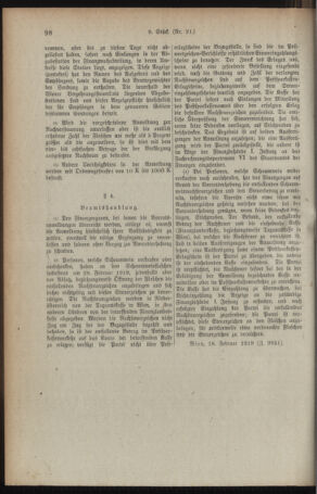 Verordnungsblatt für den Dienstbereich des österreichischen Bundesministeriums für Finanzen 19190220 Seite: 10