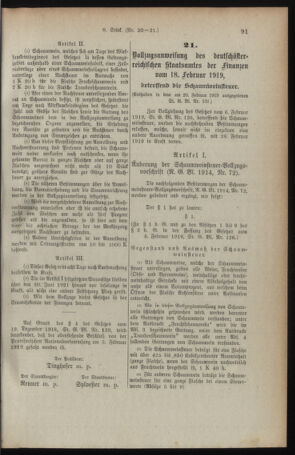 Verordnungsblatt für den Dienstbereich des österreichischen Bundesministeriums für Finanzen 19190220 Seite: 3