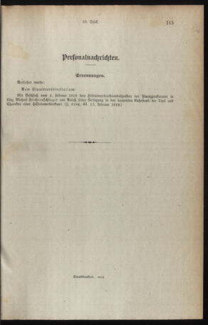 Verordnungsblatt für den Dienstbereich des österreichischen Bundesministeriums für Finanzen 19190225 Seite: 11