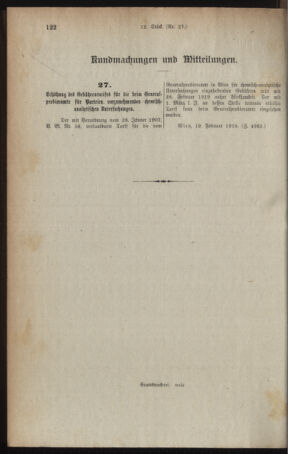 Verordnungsblatt für den Dienstbereich des österreichischen Bundesministeriums für Finanzen 19190227 Seite: 2