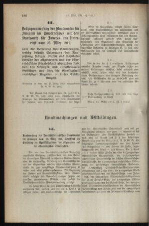 Verordnungsblatt für den Dienstbereich des österreichischen Bundesministeriums für Finanzen 19190328 Seite: 4