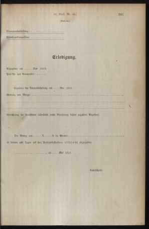 Verordnungsblatt für den Dienstbereich des österreichischen Bundesministeriums für Finanzen 19190331 Seite: 45