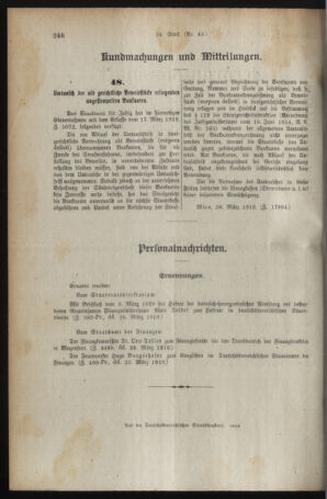 Verordnungsblatt für den Dienstbereich des österreichischen Bundesministeriums für Finanzen 19190408 Seite: 2