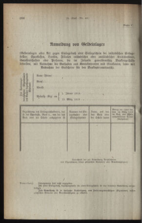 Verordnungsblatt für den Dienstbereich des österreichischen Bundesministeriums für Finanzen 19190416 Seite: 20