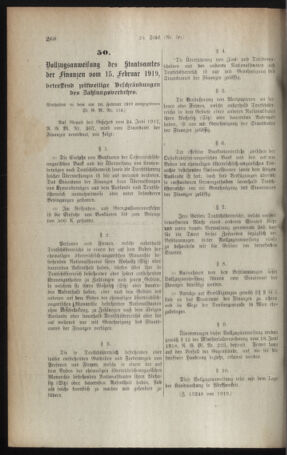 Verordnungsblatt für den Dienstbereich des österreichischen Bundesministeriums für Finanzen 19190416 Seite: 22