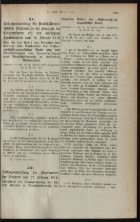 Verordnungsblatt für den Dienstbereich des österreichischen Bundesministeriums für Finanzen 19190416 Seite: 23