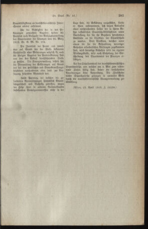 Verordnungsblatt für den Dienstbereich des österreichischen Bundesministeriums für Finanzen 19190428 Seite: 5