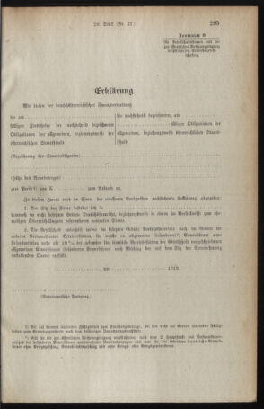 Verordnungsblatt für den Dienstbereich des österreichischen Bundesministeriums für Finanzen 19190428 Seite: 7